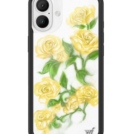 Wildflower iPhone case 16 Plus Yellow Roses Flowers Yellow Cute