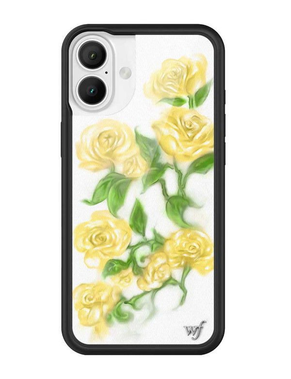 Wildflower iPhone case 16 Plus Yellow Roses Flowers Yellow Cute