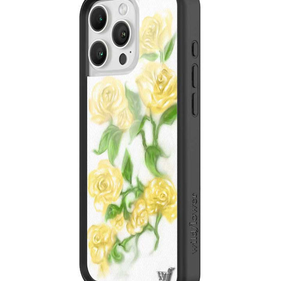 Wildflower iPhone case 16 Pro Max Yellow Roses Flowers Yellow Cute