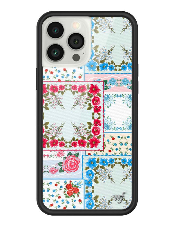 Wildflower iPhone case 13 Pro Max Sweetheart Patchwork Blue Cute