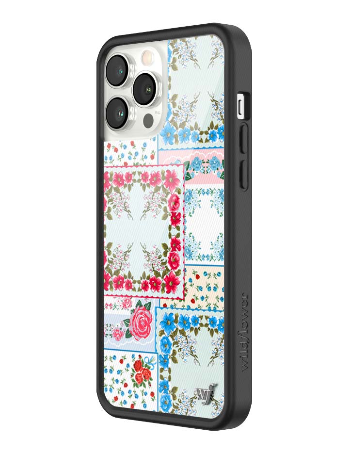 Wildflower iPhone case 13 Pro Max Sweetheart Patchwork Blue Cute