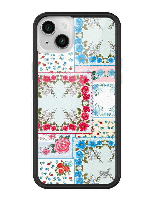 Wildflower iPhone case 14 Sweetheart Patchwork Blue Cute