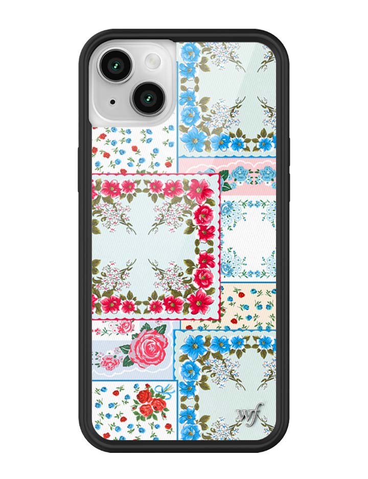 Wildflower iPhone case 14 Sweetheart Patchwork Blue Cute