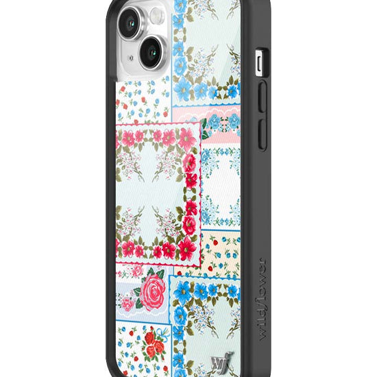 Wildflower iPhone case 14 Sweetheart Patchwork Blue Cute