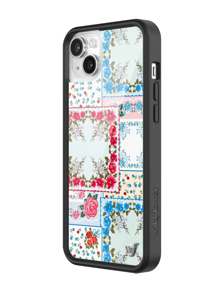 Wildflower iPhone case 14 Sweetheart Patchwork Blue Cute