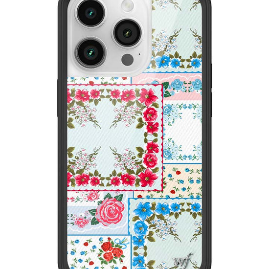 Wildflower iPhone case 14 Pro Sweetheart Patchwork Blue Cute