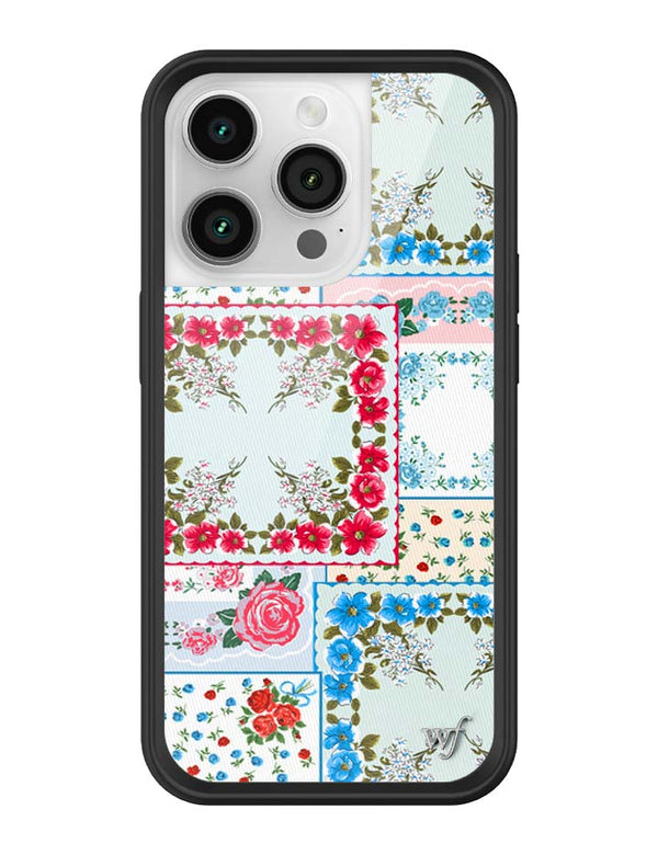 Wildflower iPhone case 14 Pro Sweetheart Patchwork Blue Cute