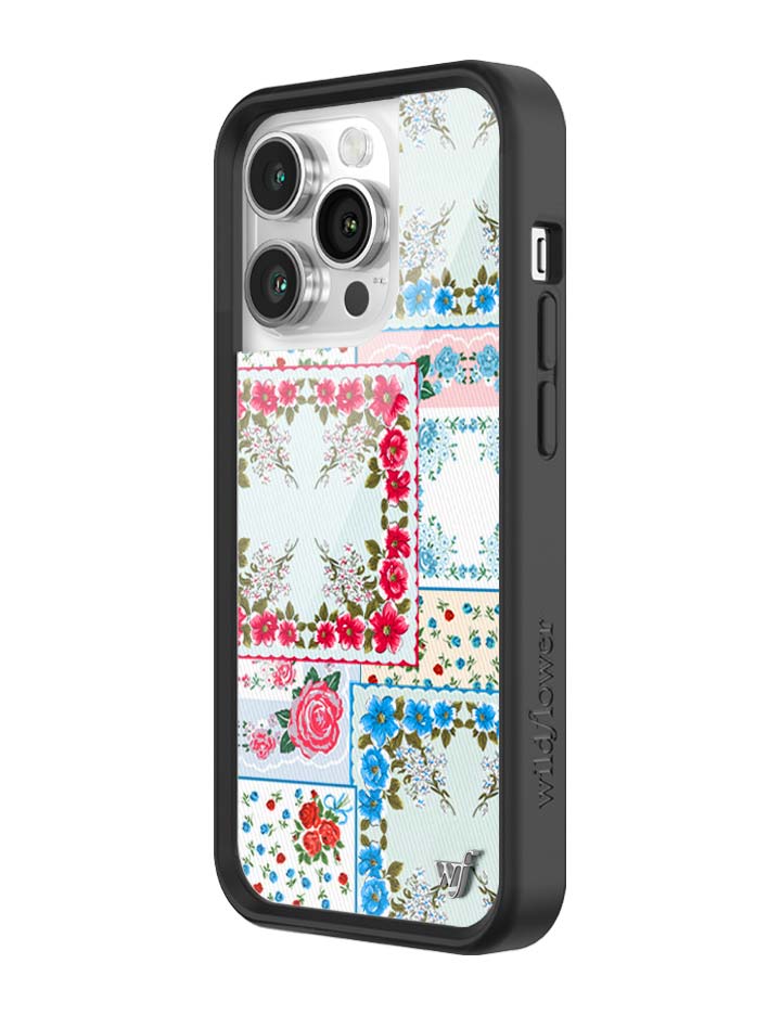 Wildflower iPhone case 14 Pro Sweetheart Patchwork Blue Cute
