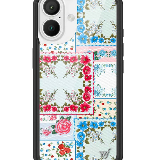 Wildflower iPhone case 16 Sweetheart Patchwork Blue Cute