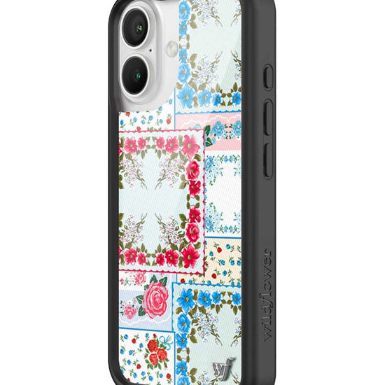 Wildflower iPhone case 16 Sweetheart Patchwork Blue Cute
