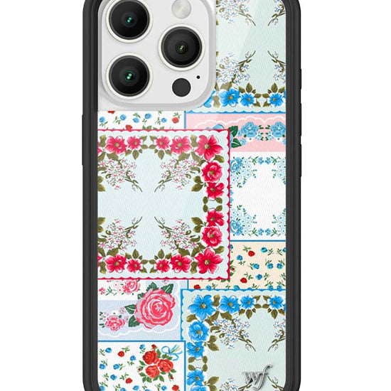Wildflower iPhone case 16 Pro Sweetheart Patchwork Blue Cute