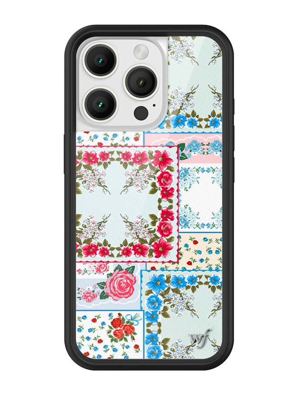 Wildflower iPhone case 16 Pro Sweetheart Patchwork Blue Cute