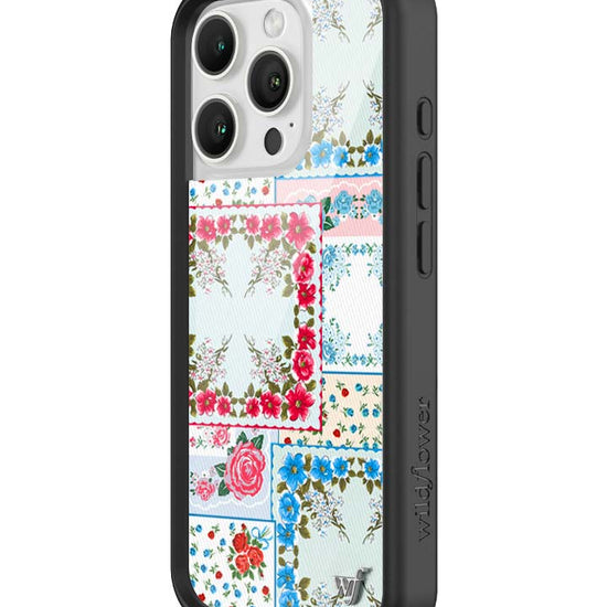 Wildflower iPhone case 16 Pro Sweetheart Patchwork Blue Cute