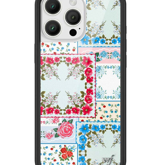 Wildflower iPhone case 16 Pro Max Sweetheart Patchwork Blue Cute