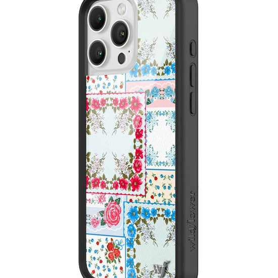 Wildflower iPhone case 16 Pro Max Sweetheart Patchwork Blue Cute
