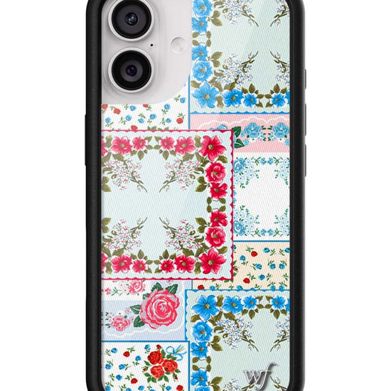 Wildflower iPhone case 17 Sweetheart Patchwork Blue Cute
