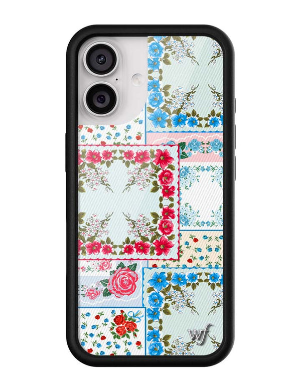 Wildflower iPhone case 17 Sweetheart Patchwork Blue Cute
