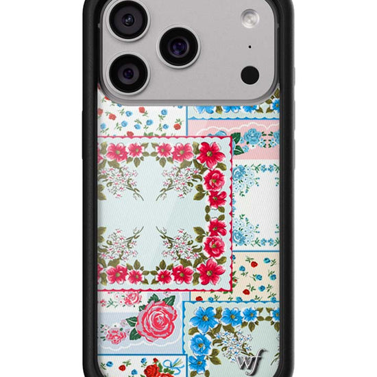 Wildflower iPhone case 17 Pro Sweetheart Patchwork Blue Cute
