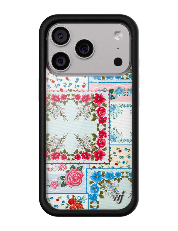Wildflower iPhone case 17 Pro Sweetheart Patchwork Blue Cute