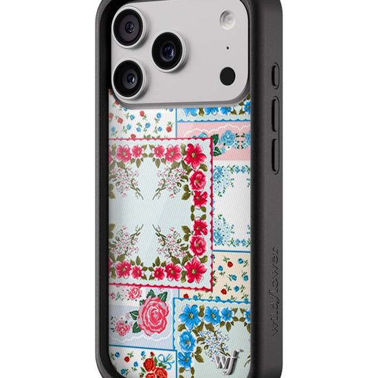 Wildflower iPhone case 17 Pro Sweetheart Patchwork Blue Cute