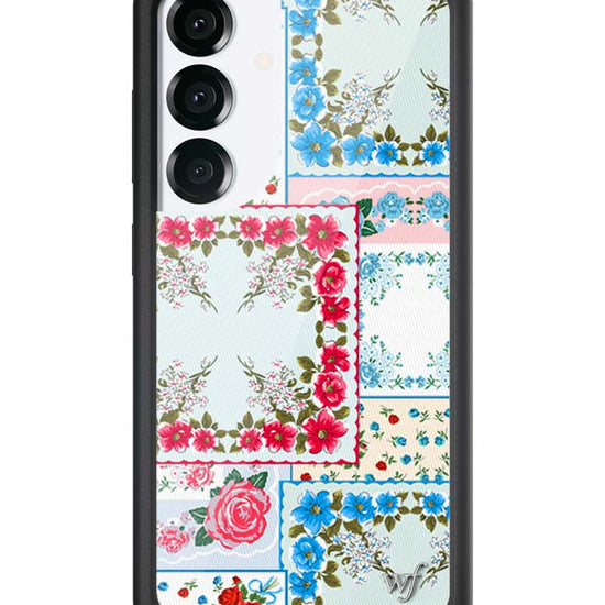 Wildflower Galaxy S25 case Sweetheart Patchwork Blue Cute