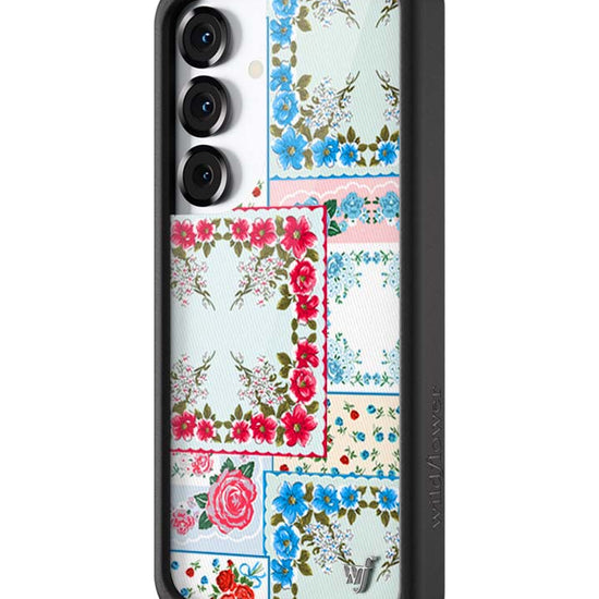 Wildflower Galaxy S25 case Sweetheart Patchwork Blue Cute