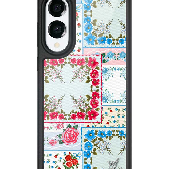 Wildflower Galaxy S25 case Edge Sweetheart Patchwork Blue Cute