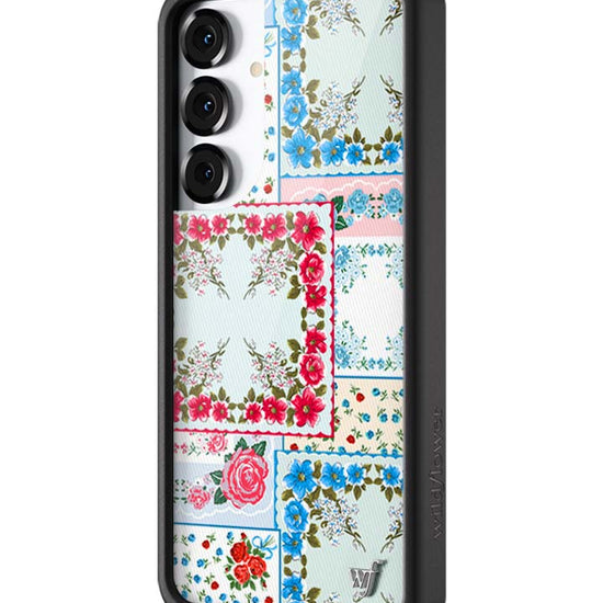 Wildflower Galaxy S25 case Plus Sweetheart Patchwork Blue Cute