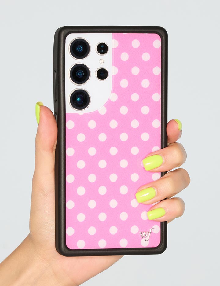 Lifestyle Image 01 Polka Dot | Pink and White Samsung Galaxy Case