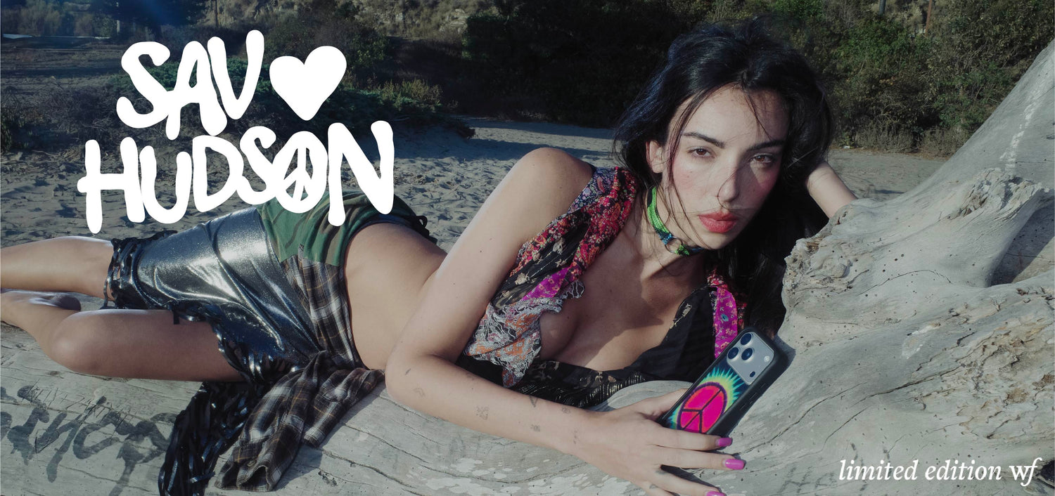 wildflower cases x sav hudson phone case collab