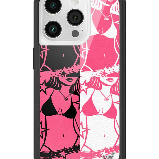 Wildflower iPhone case 15 Pro Tara Yummy Black Pink