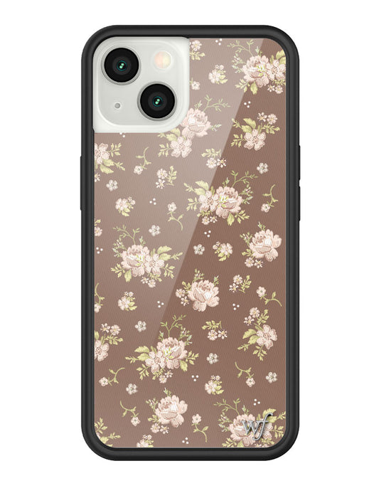 wildflower brown floral iphone 13mini case