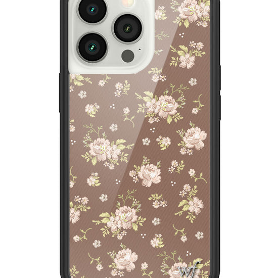 wildflower brown floral iphone 13pro case