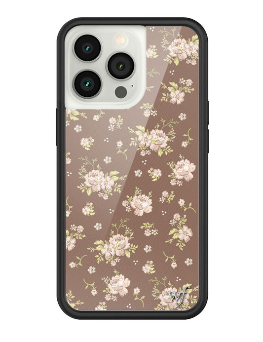 wildflower brown floral iphone 13pro case