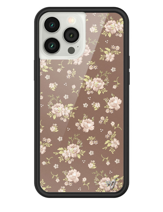 wildflower brown floral iphone 13promax case