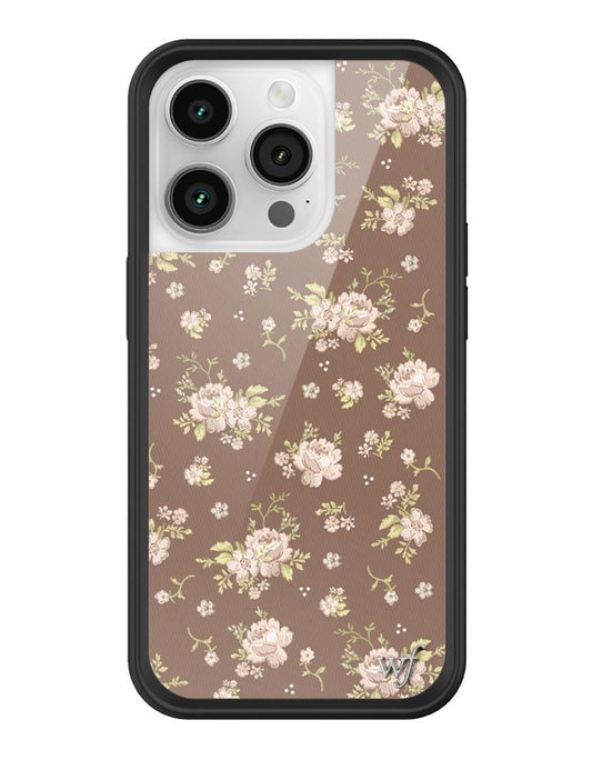 wildflower brown floral iphone 14pro case