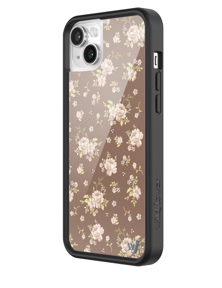 Wildflower Brown Floral iPhone 14 Plus Case