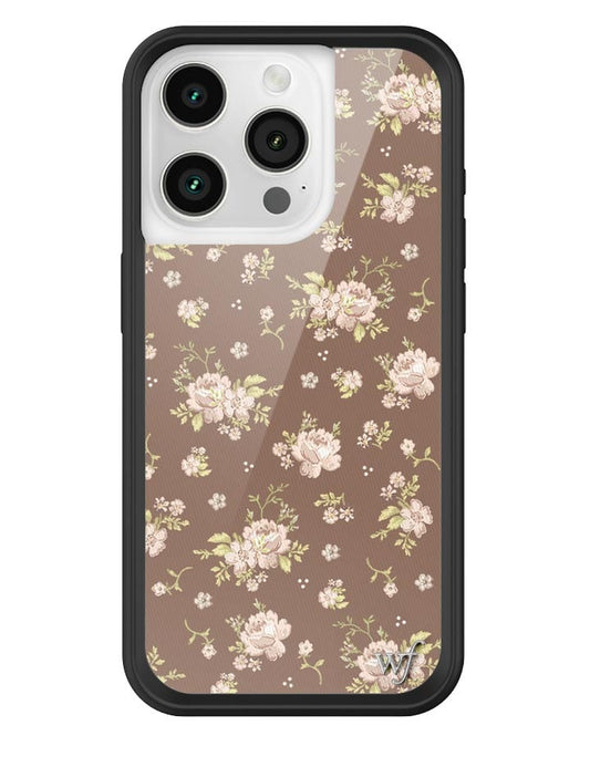 wildflower brown floral iphone 15pro case