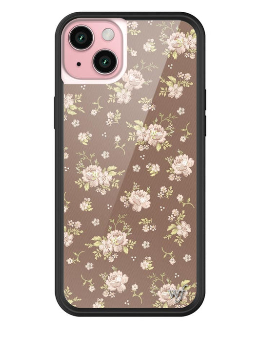 wildflower brown floral iphone 15plus case