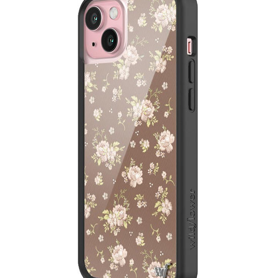 wildflower brown floral iphone 15plus case