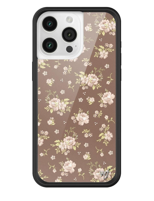 wildflower brown floral iphone 15promax case