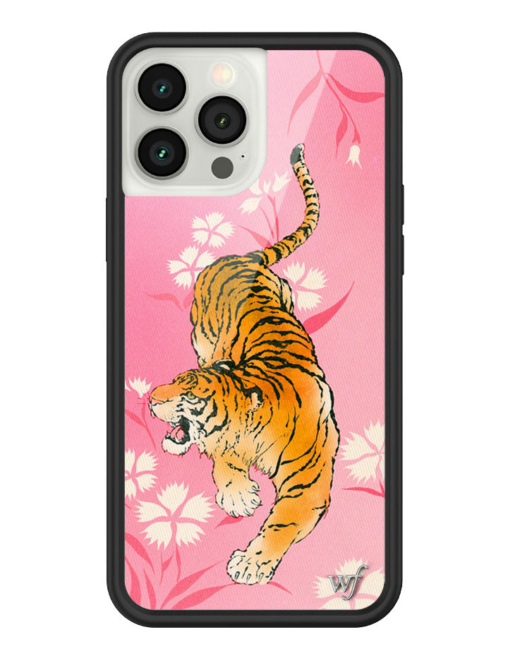 Wildflower iPhone case 13 Pro Max Tiger Blossom Orange Cute