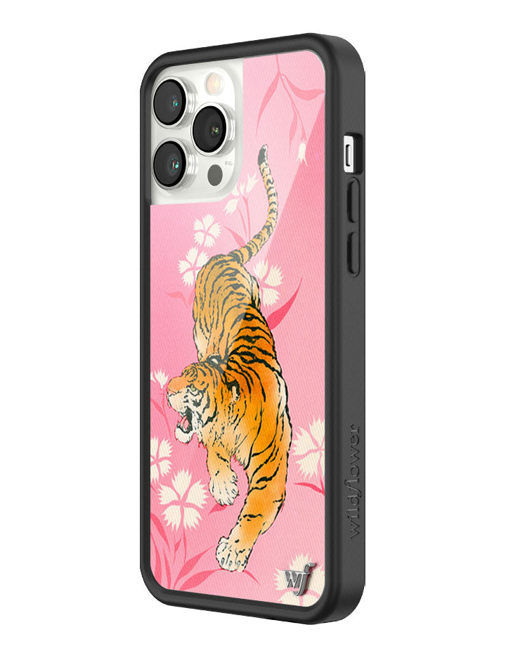 Wildflower iPhone case 13 Pro Max Tiger Blossom Orange Cute