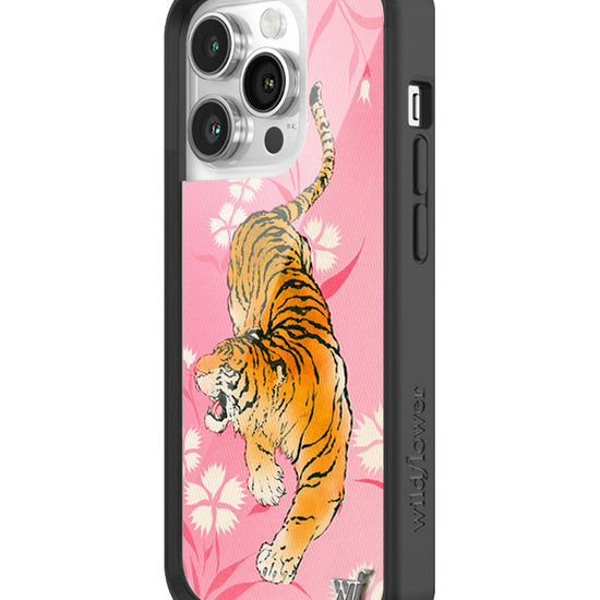 Wildflower iPhone case 14 Pro Tiger Blossom Orange Cute