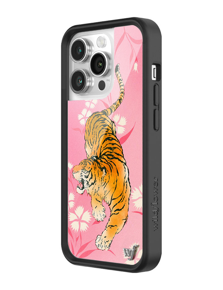 Wildflower iPhone case 14 Pro Tiger Blossom Orange Cute
