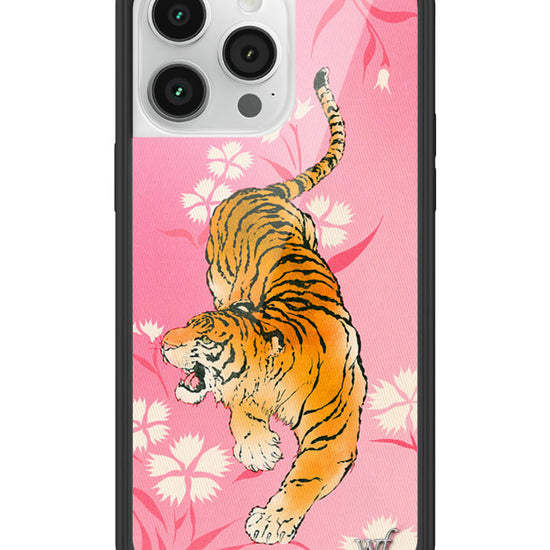 Wildflower iPhone case 14 Pro Max Tiger Blossom Orange Cute