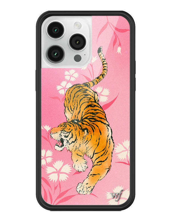Wildflower iPhone case 14 Pro Max Tiger Blossom Orange Cute