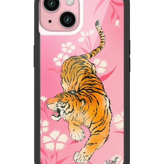 Wildflower iPhone case 15 Tiger Blossom Orange Cute