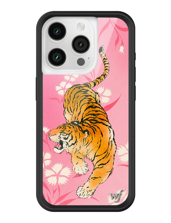 Wildflower iPhone case 15 Pro Tiger Blossom Orange Cute