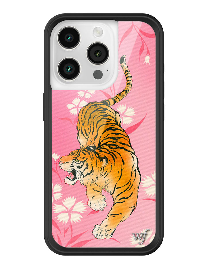 Wildflower iPhone case 15 Pro Tiger Blossom Orange Cute